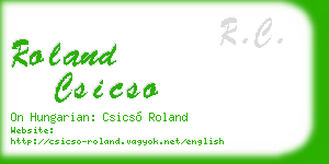 roland csicso business card