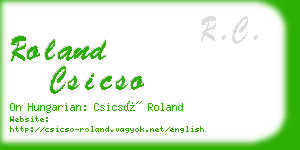 roland csicso business card